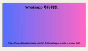 Whatsapp 号码列表